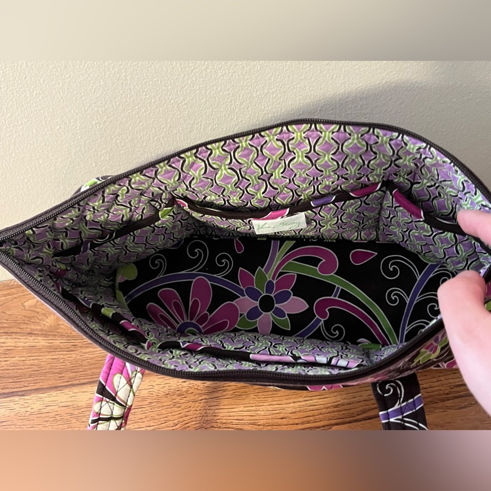 Vera Bradley Little Betsy Tote in Purple Punch - Picture 3 of 3